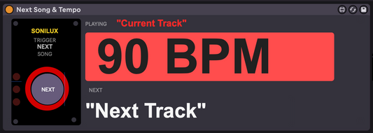 Next Song Trigger & BPM Viewer - Ableton Max 4 Live