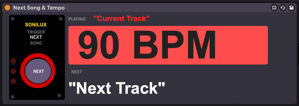 Next Song Trigger & BPM Viewer - Ableton Max 4 Live