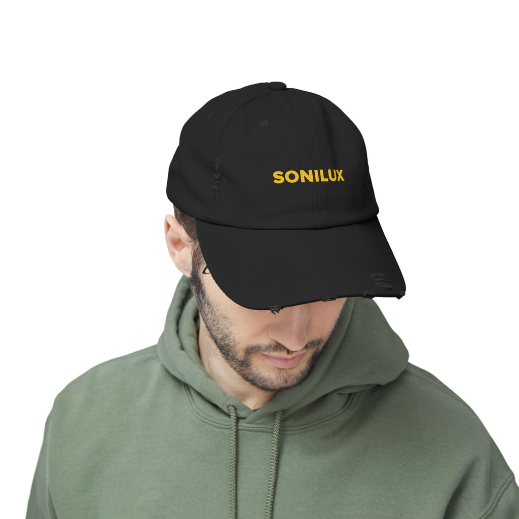 Sonilux Logo Unisex Distressed Cap (Hat)