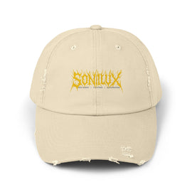 Sonilux - Distressed Dad Hat - Black Metal Logo