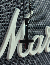 Load image into Gallery viewer, SKYR Satanic Inverted Cross Necklace - Black with Red Bevel