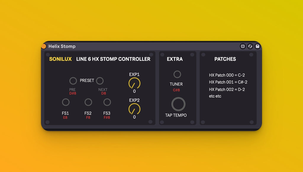 Line 6 HX Stomp Ableton Controller - Ableton Max 4 Live