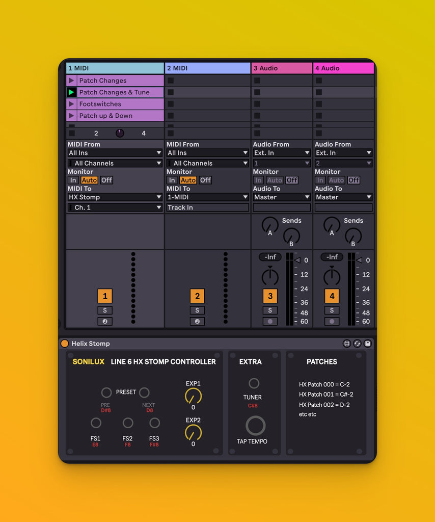 Line 6 HX Stomp Ableton Controller - Ableton Max 4 Live