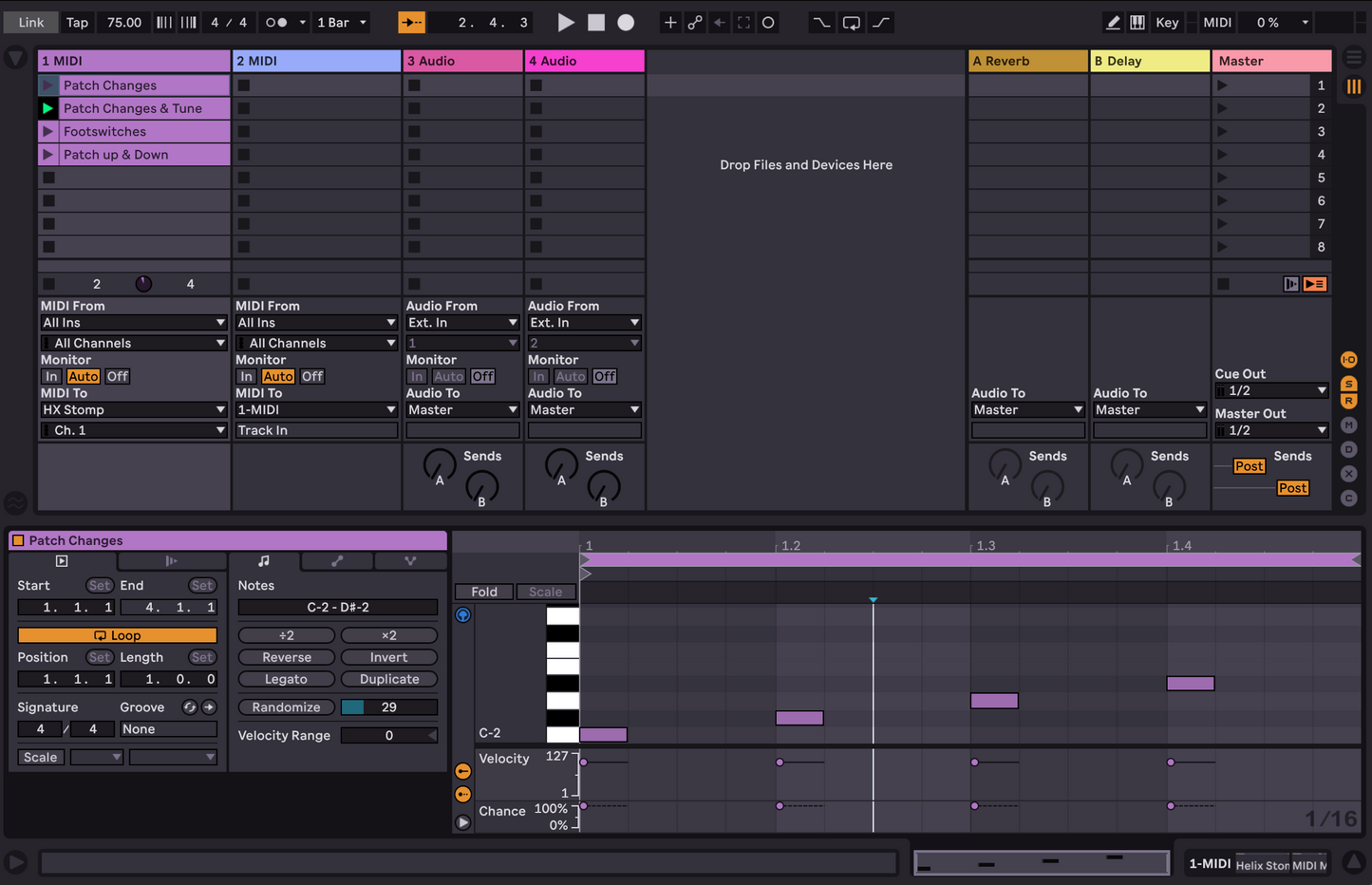 Line 6 HX Stomp Ableton Controller - Ableton Max 4 Live