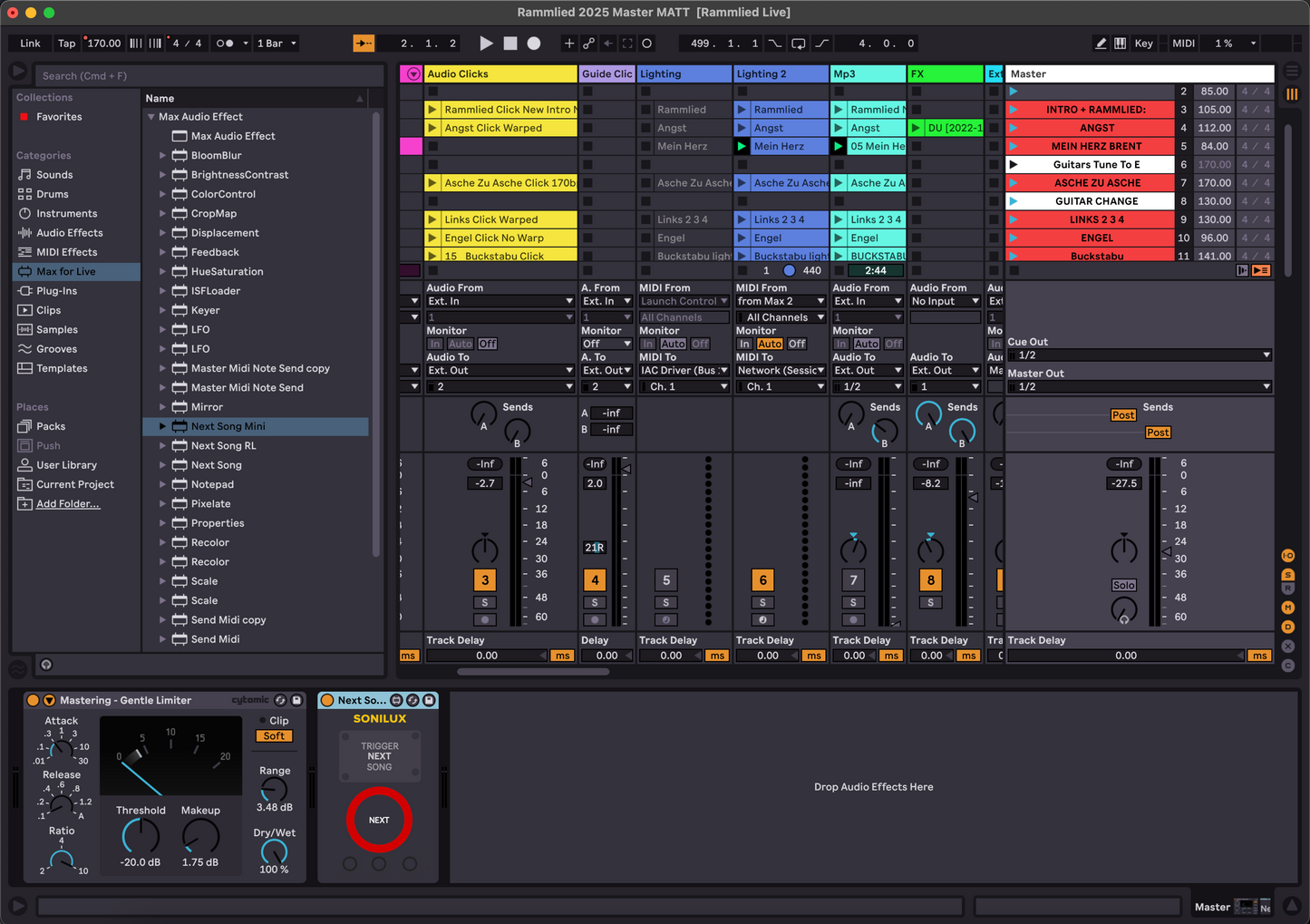 Next Song Mini - Trigger Next Song Session View  - Ableton