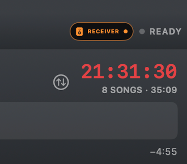 BackTrack live performance mode status display