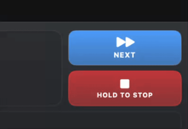 BackTrack stop and next controls