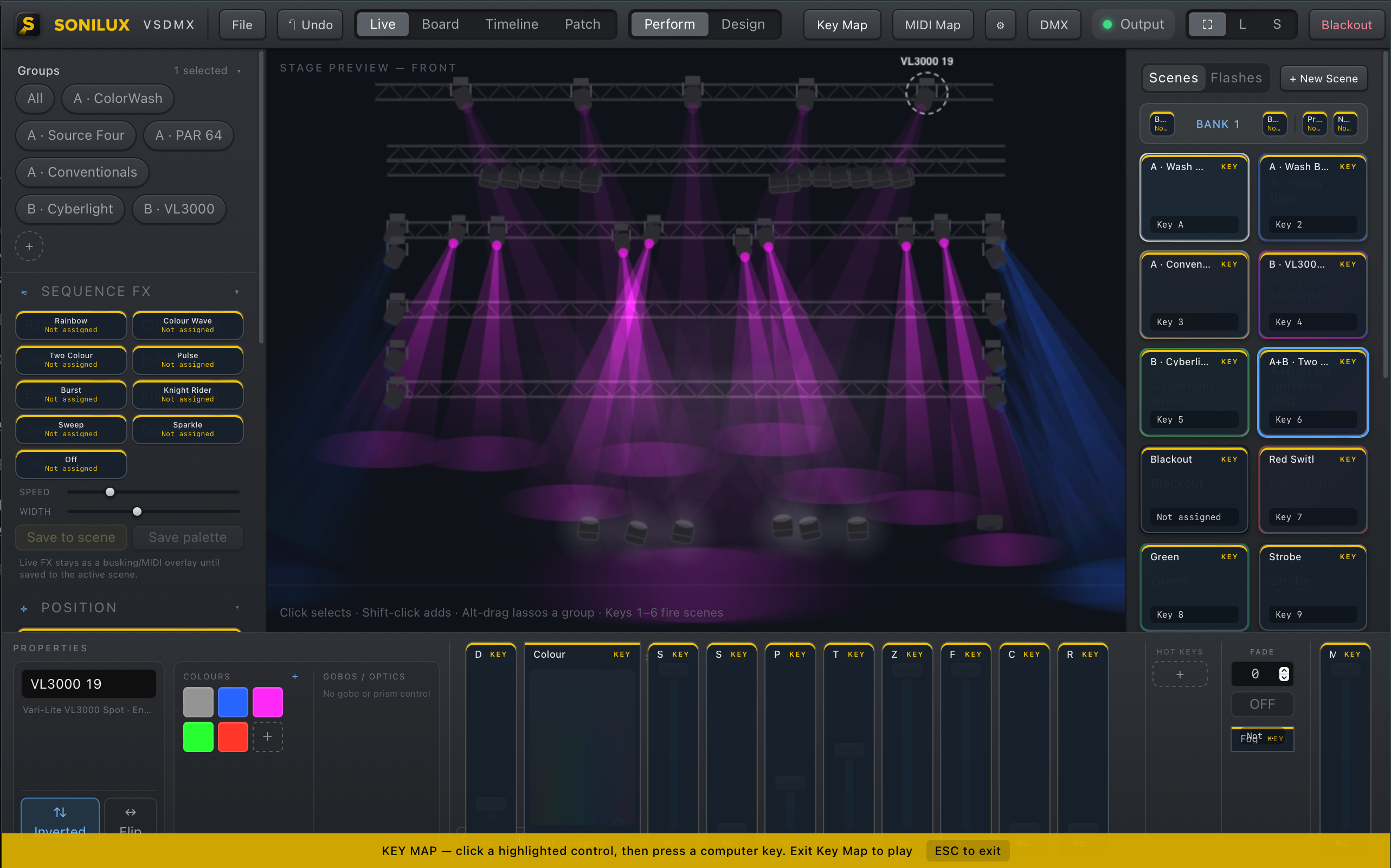 VSDMX Key Mapping